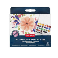 Estojo Aquarela em Pastilha Watercolour com 24 Cores - Derwent