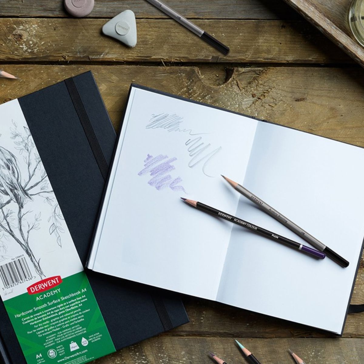 Caderno Sketchbook Academy A4 135g com 64 Folhas 21x29,7cm - Derwent  