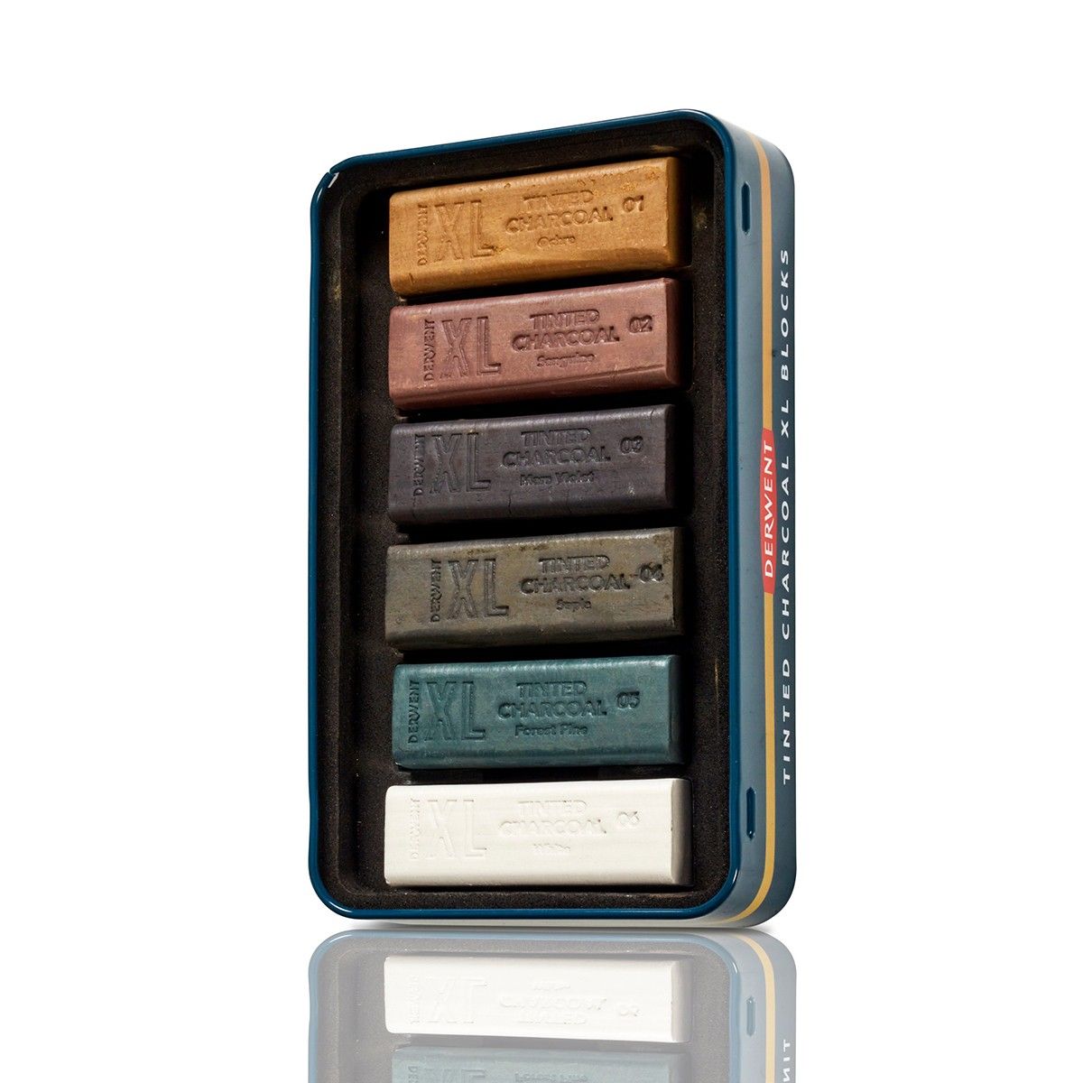 Estojo Carvão Xl Tinted Charcoal com 6 Cores - Derwent  