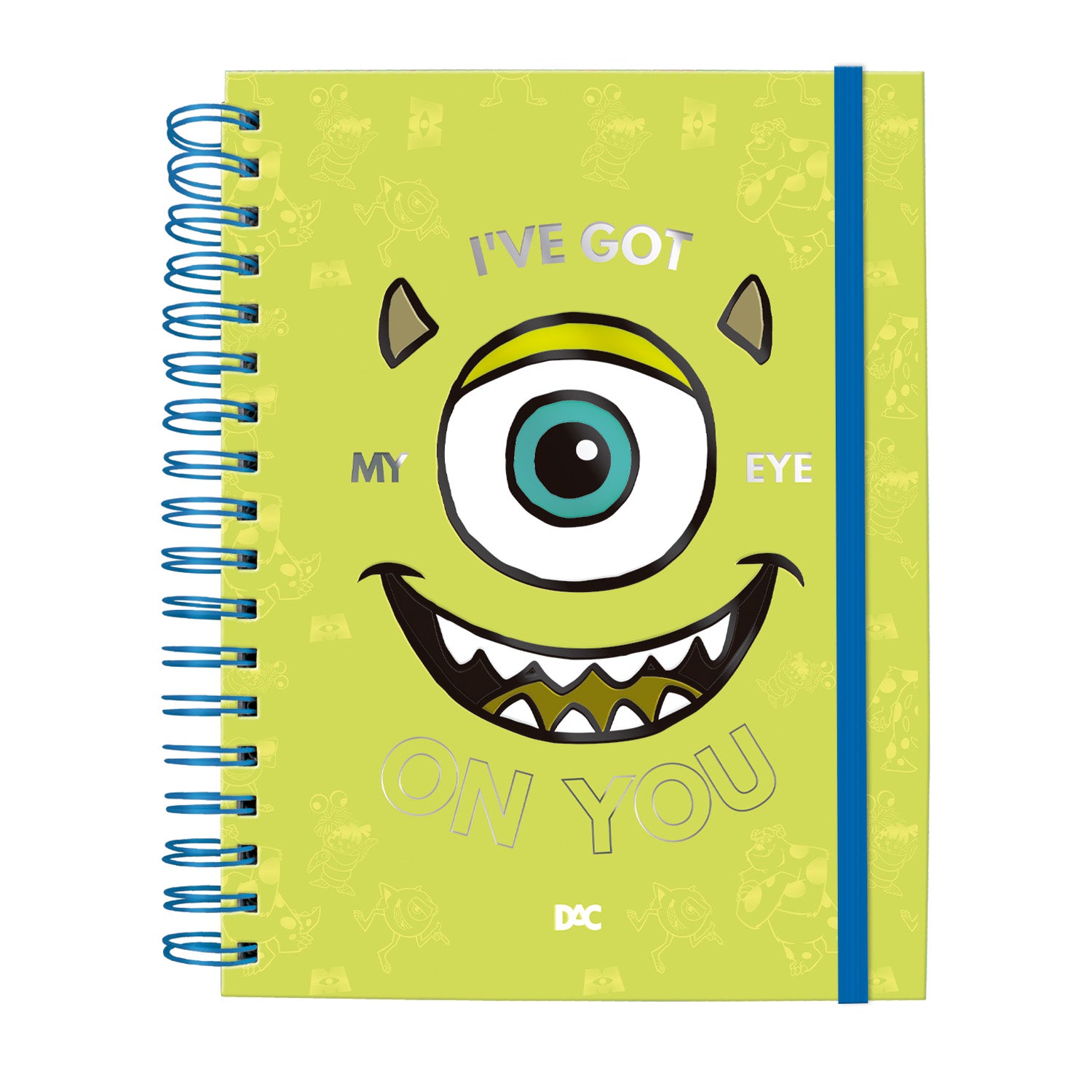 Caderno Smart Colegial com 80 Folhas 90g/m² Fechamento em Elástico - Monstros S.A. 17,7X24cm Dac - 4488