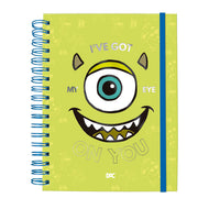 Caderno Smart Colegial com 80 Folhas 90g/m² Fechamento em Elástico - Monstros S.A. 17,7X24cm Dac - 4488