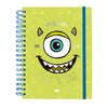 Caderno Smart Colegial com 80 Folhas 90g/m² Fechamento em Elástico - Monstros S.A. 17,7X24cm Dac - 4488