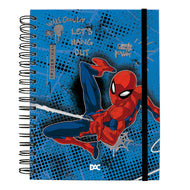 Caderno Smart Colegial com 80 Folhas 90g/m² Fechamento em Elástico - Homem Aranha 17,7x24cm Dac - 4630
