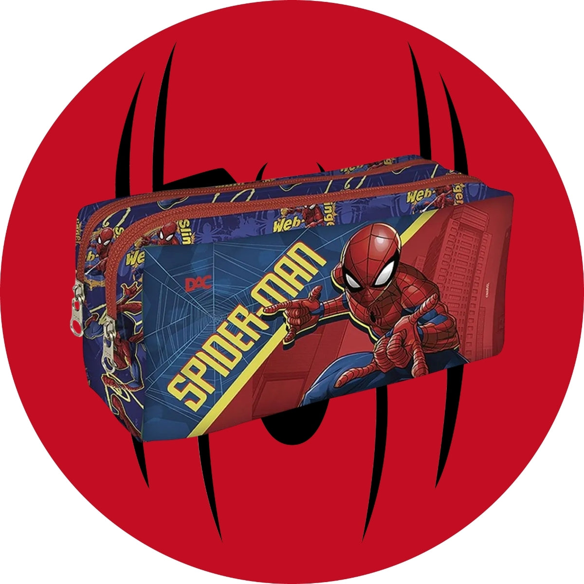 Estojo Duplo 195x87x76mm Homem Aranha Dac - 5094