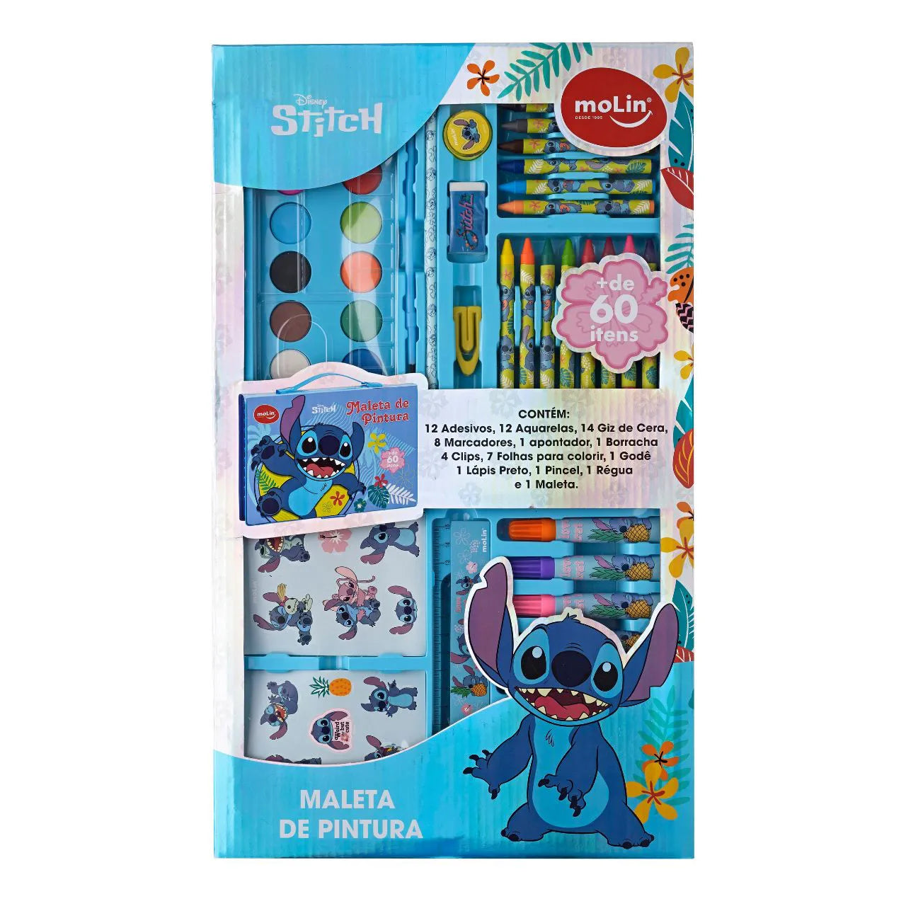 Maleta Pintura Stitch 64 Peças - Molin