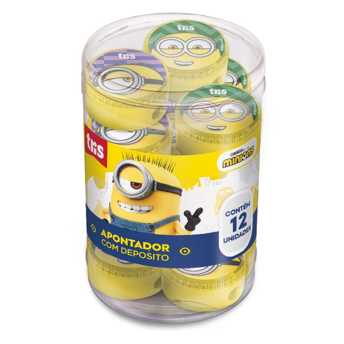 Apontador com Depósito Minions - Tris