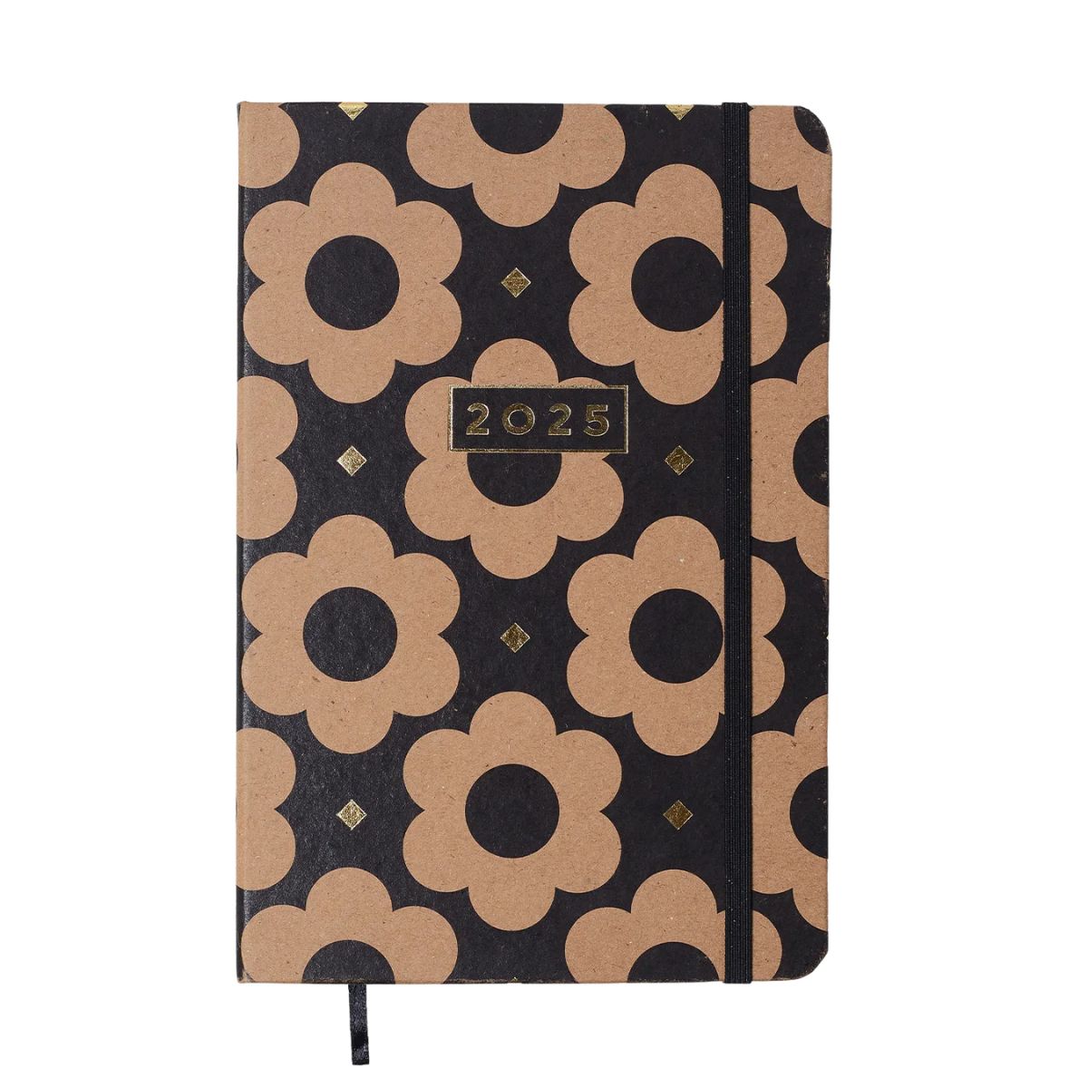 Agenda Planner Cicero 2025 Kraft Diária 14x21 Flores Max
