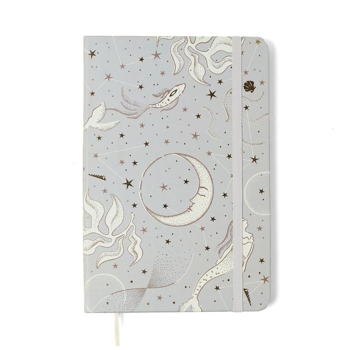 Caderneta Clássica Cicero Astral Mare Off White 14x21cm 160 Páginas sem Pauta