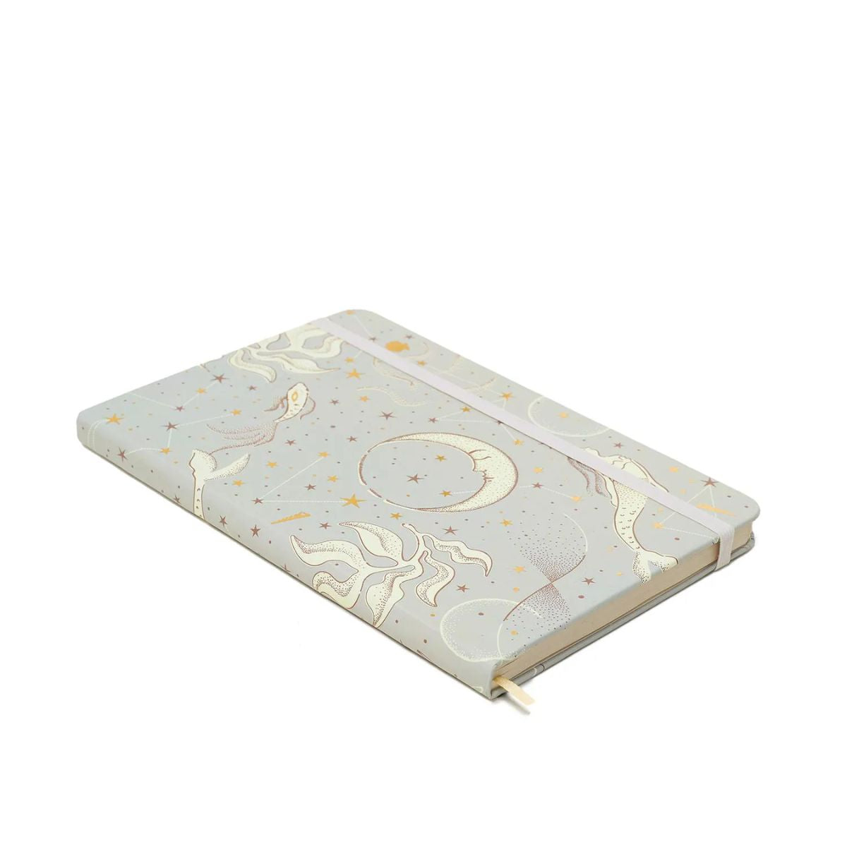 Caderneta Clássica Cicero Astral Mare Off White 14x21cm 160 Páginas sem Pauta