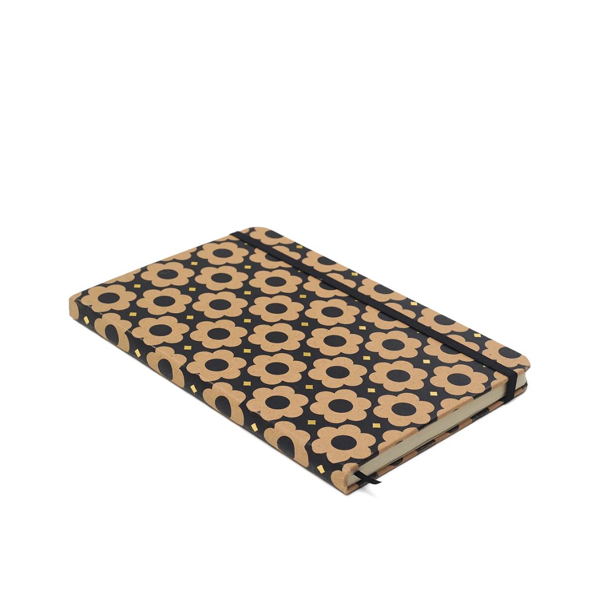 Caderneta Clássica Cicero Kraft Flores Mini 14x21cm 160 Páginas sem Pauta