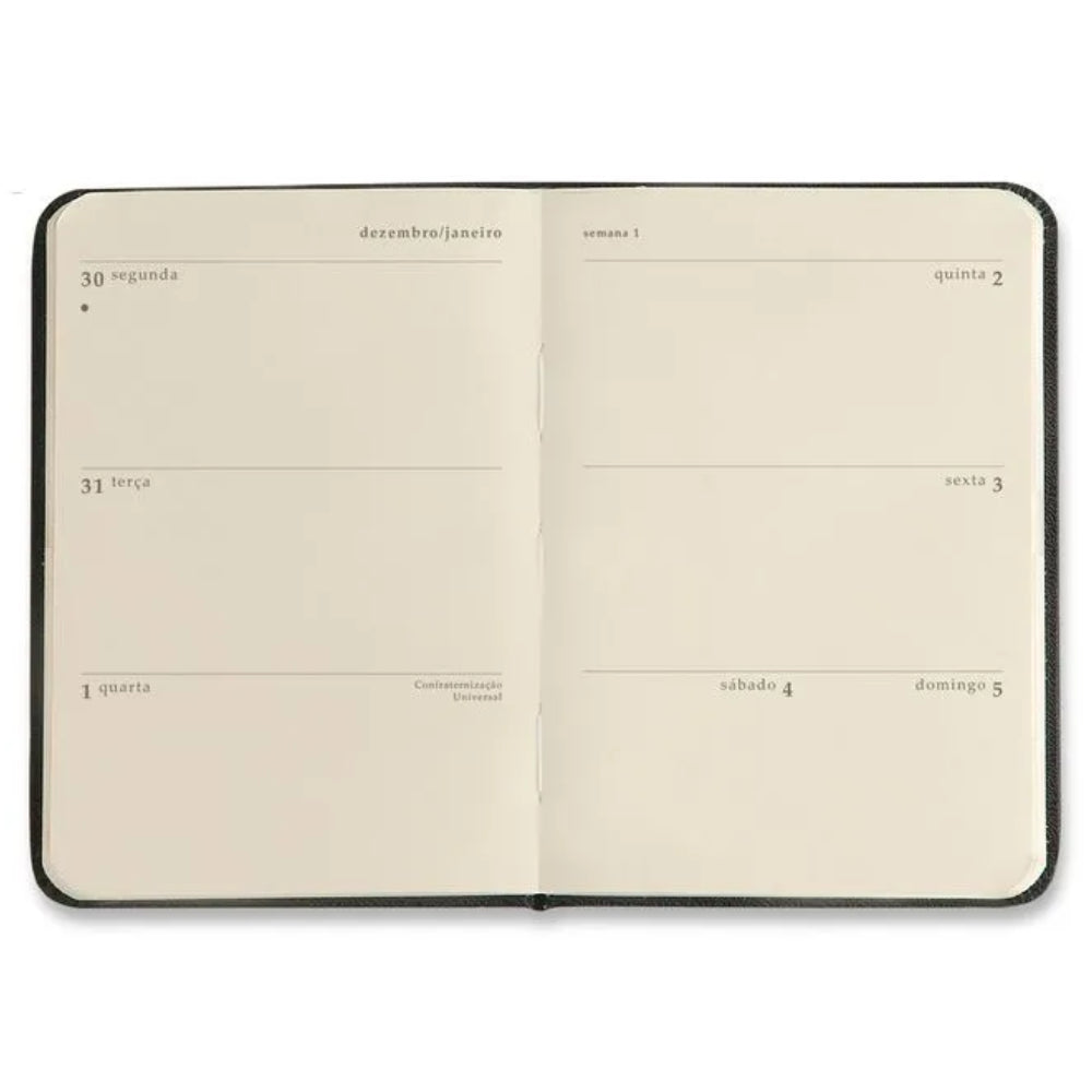Agenda Planner Cicero Clássica Semanal 9x13 Classica Preto 160 Fls
