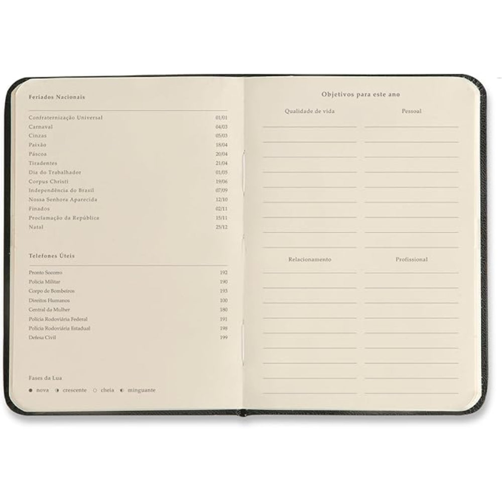 Agenda Planner Cicero Kraft Semanal 9x13 Flores Mini 160 Fls
