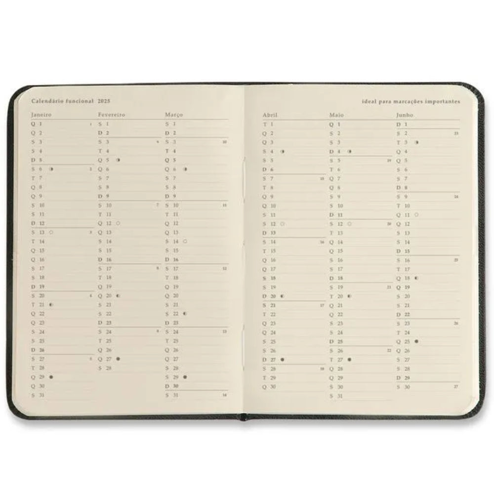 Agenda Planner Cicero Semanal 9x13 Classica Verde Oliva 160 Fls
