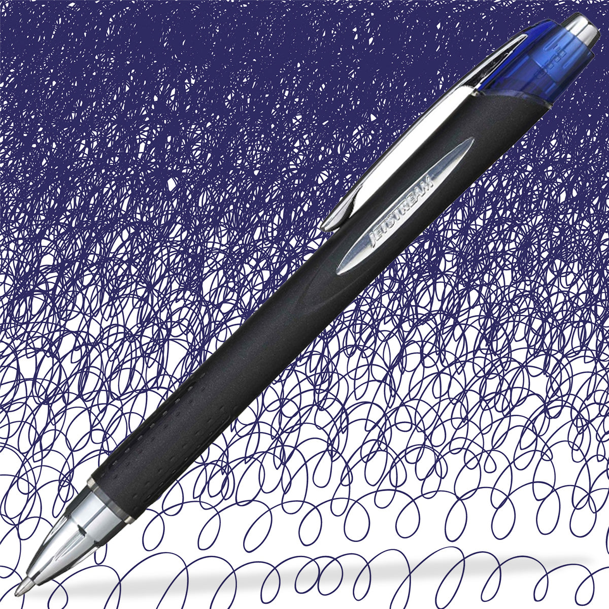 Caneta para Papel Rollerball Jetstream 1.0Mm Retrátil Uniball - Azul