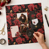 Papel para Scrapbook Estampas Basicas Coleção Floral 3d Flores Vermelhas 30,5x30,5cm para Scrapbook e Papelaria Criativa Sbb-210 - Litoarte