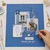 Papel para Scrapbook Estampas Basicas Coleção Floral 3d Textura Azul 30,5x30,5cm para Scrapbook e Papelaria Criativa Sbb-213 - Litoarte