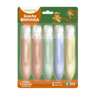 Estojo Tinta Guache Bisnaga Ponta Pincel 25ml com 5 Cores 10238 - Leo & Leo