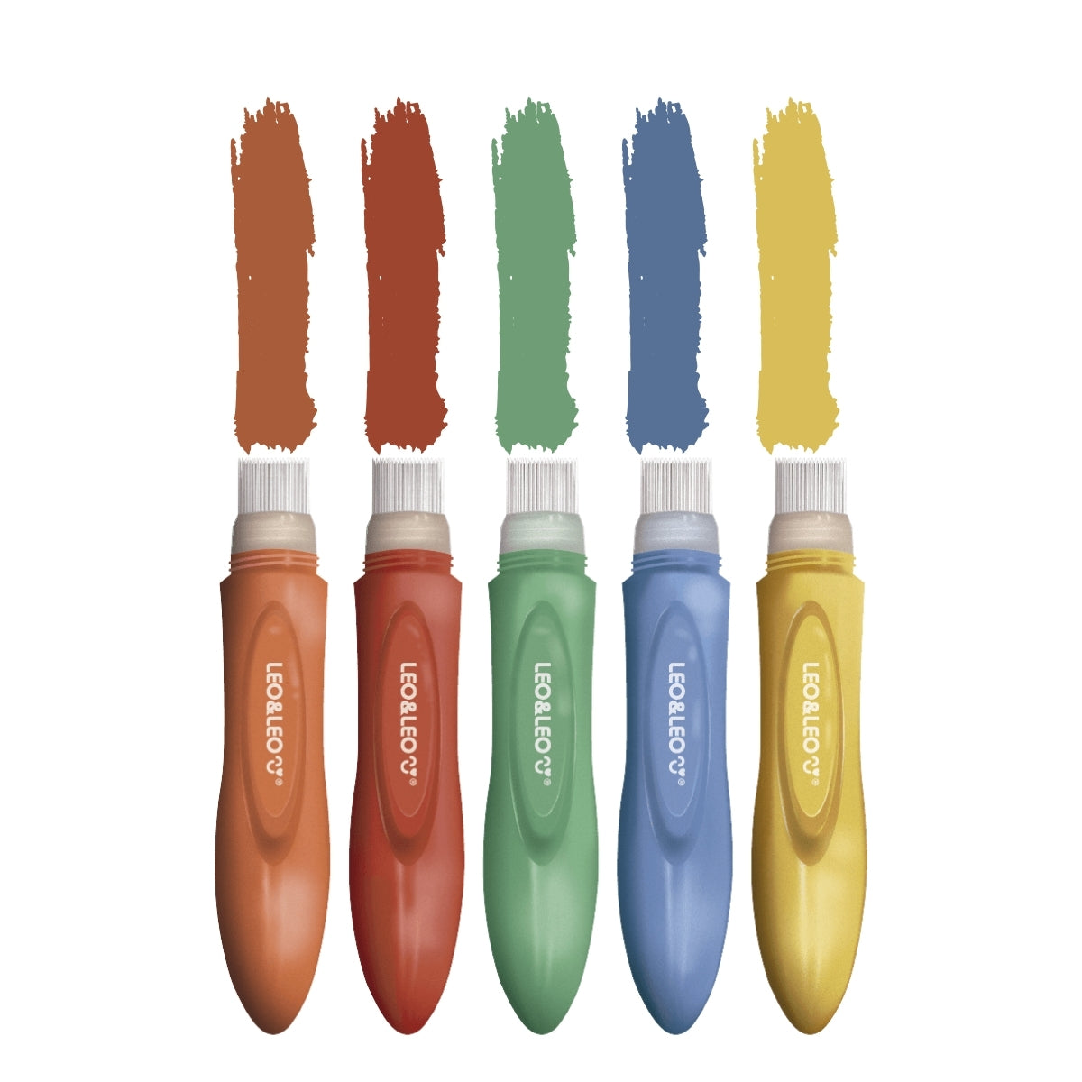 Kit Tinta Guache Bisnaga Ponta Pincel 25ml com 5 Cores - Leo & Leo 10238