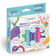 Estojo Canetinha Hidrocor Big Ponta Resistente Color Joy com 10 Cores 10269 - Leo & Leo