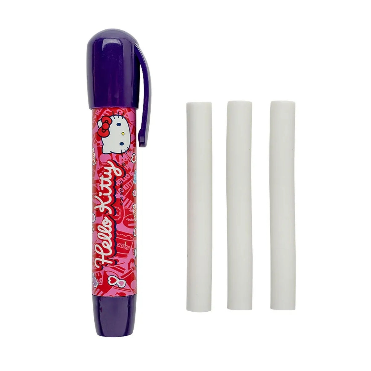 Caneta Borracha Retratil Hello Kitty 1 Suporte 3 Borrachas - Leo & Leo 10193