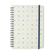 Caderno Colegial Espiral Cicero 17,3x24cm 80 Folhas Pautado - Bossa Nova Pontos Off White