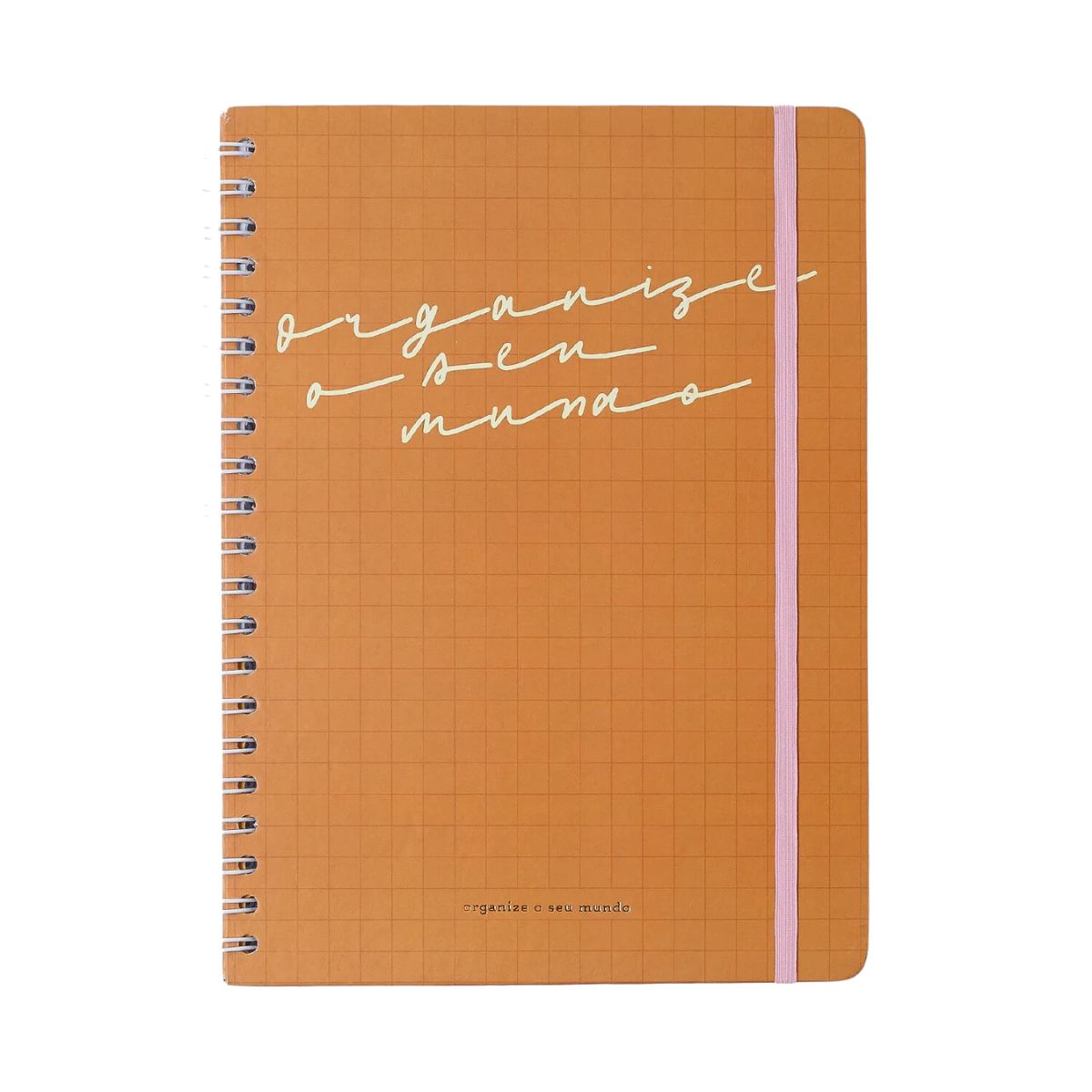 Caderno Universitário Espiral Cicero 20x28cm 80 Folhas Pautado - Kemily Organize Caramelo