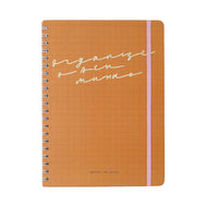 Caderno Universitário Espiral Cicero 20x28cm 80 Folhas Pautado - Kemily Organize Caramelo