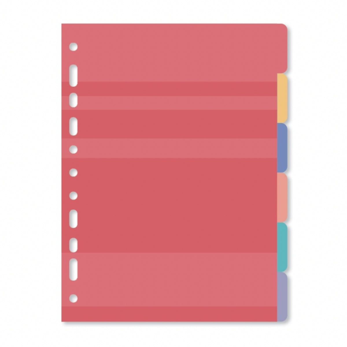Refil Divisórias Caderno Argolado Colorido com 12 Unidades - Fina Ideia