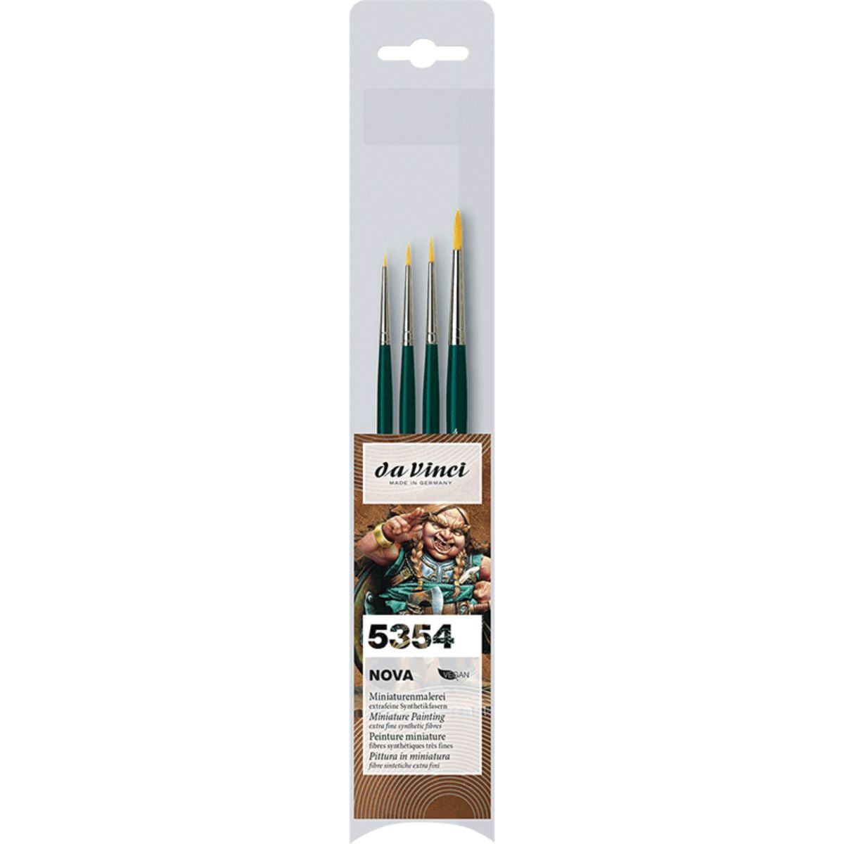 Kit Pincel da Vinci Nova Synthetics 5354 com 4 Unidades - Série 1570 Ponta Redonda