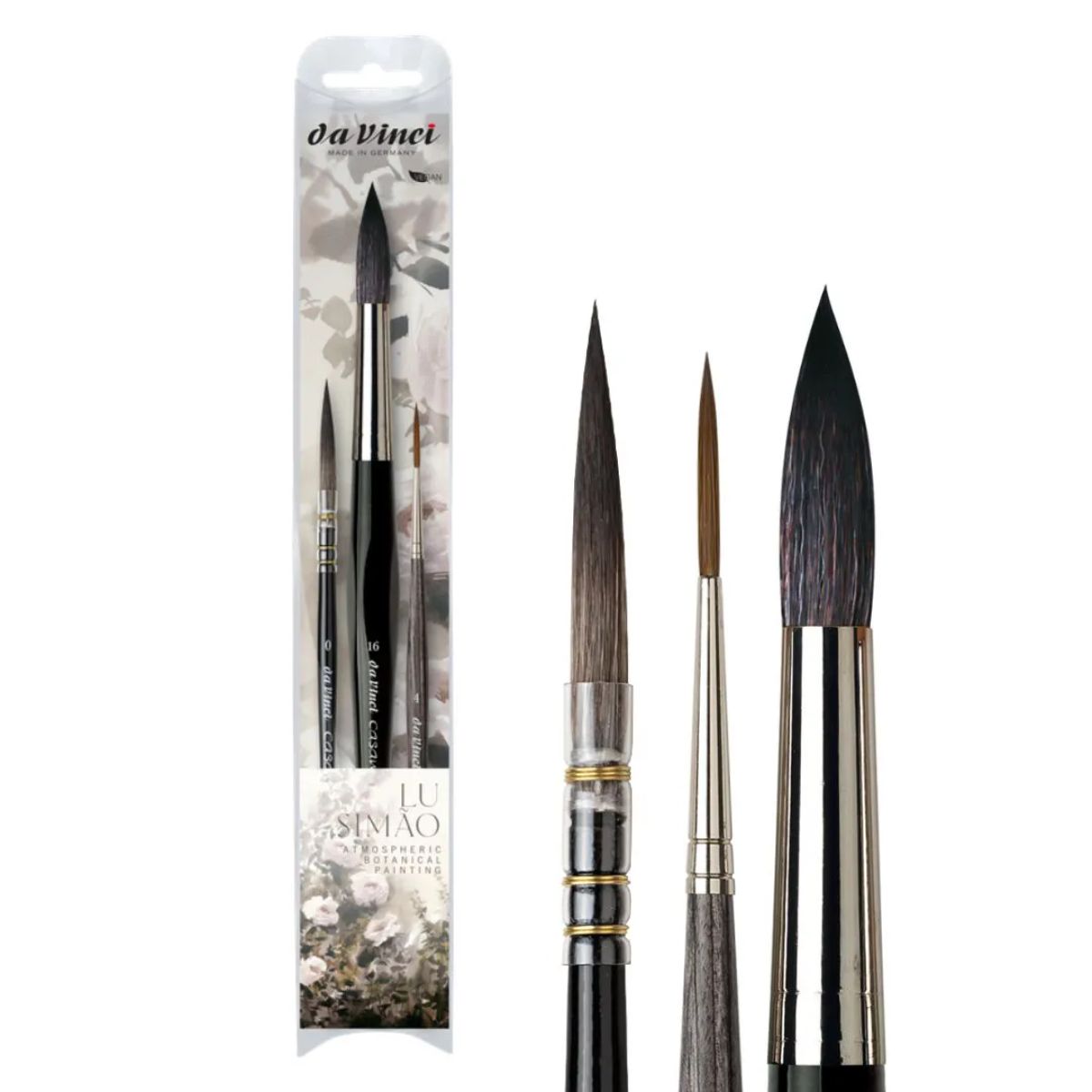 Kit Pincel da Vinci Lu Simão 3 Unidades - Casaneo e Colineo para Aquarela