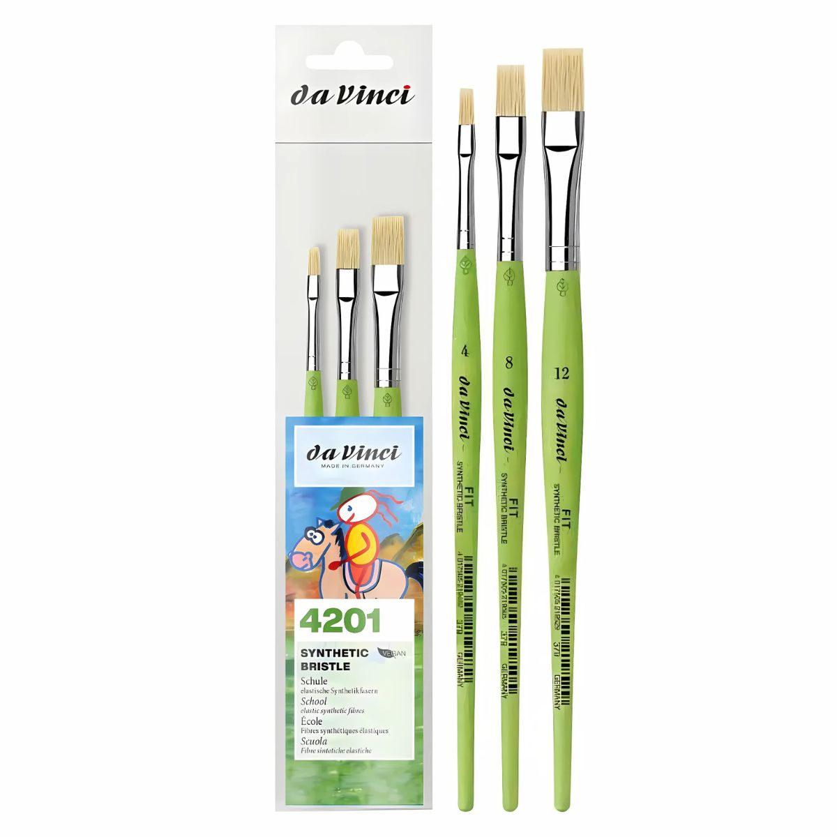 Kit Pincel da Vinci Fit Sintéticos 3 Unidades - Série 379 