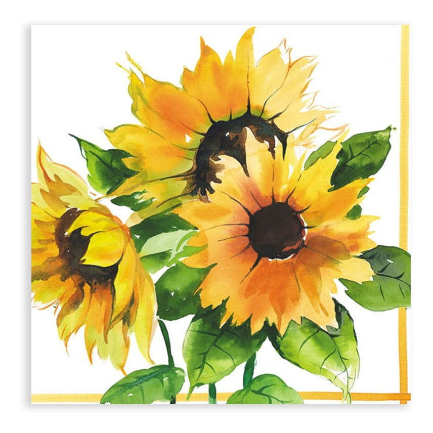 Guardanapo para Decoupage Ambiente 33x33cm com 2 Unidades - Girassóis
