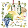 Guardanapo para Decoupage Ambiente 33x33cm com 2 Unidades - Vinho & Queijo