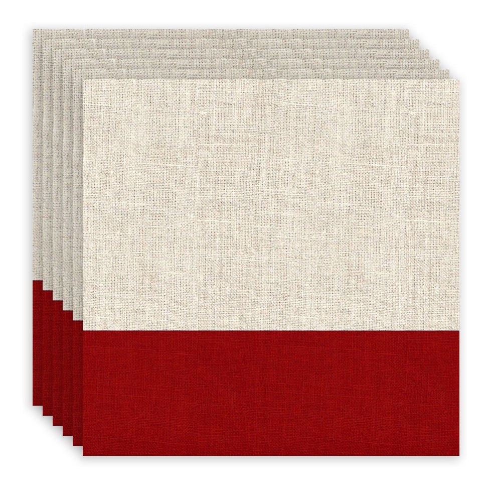 Guardanapo para Decoupage Ambiente 33x33cm com 2 Unidades - Linho Vermelho