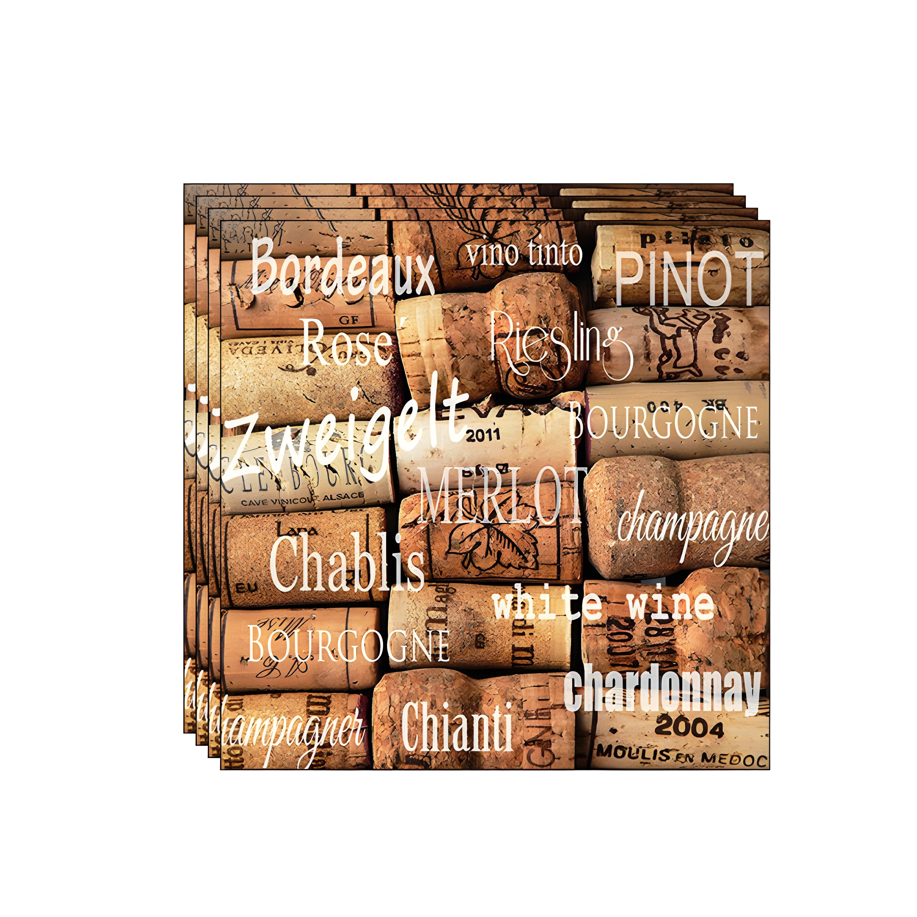 Guardanapo para Decoupage Ambiente 33x33cm com 2 Unidades - Rolhas de Vinho