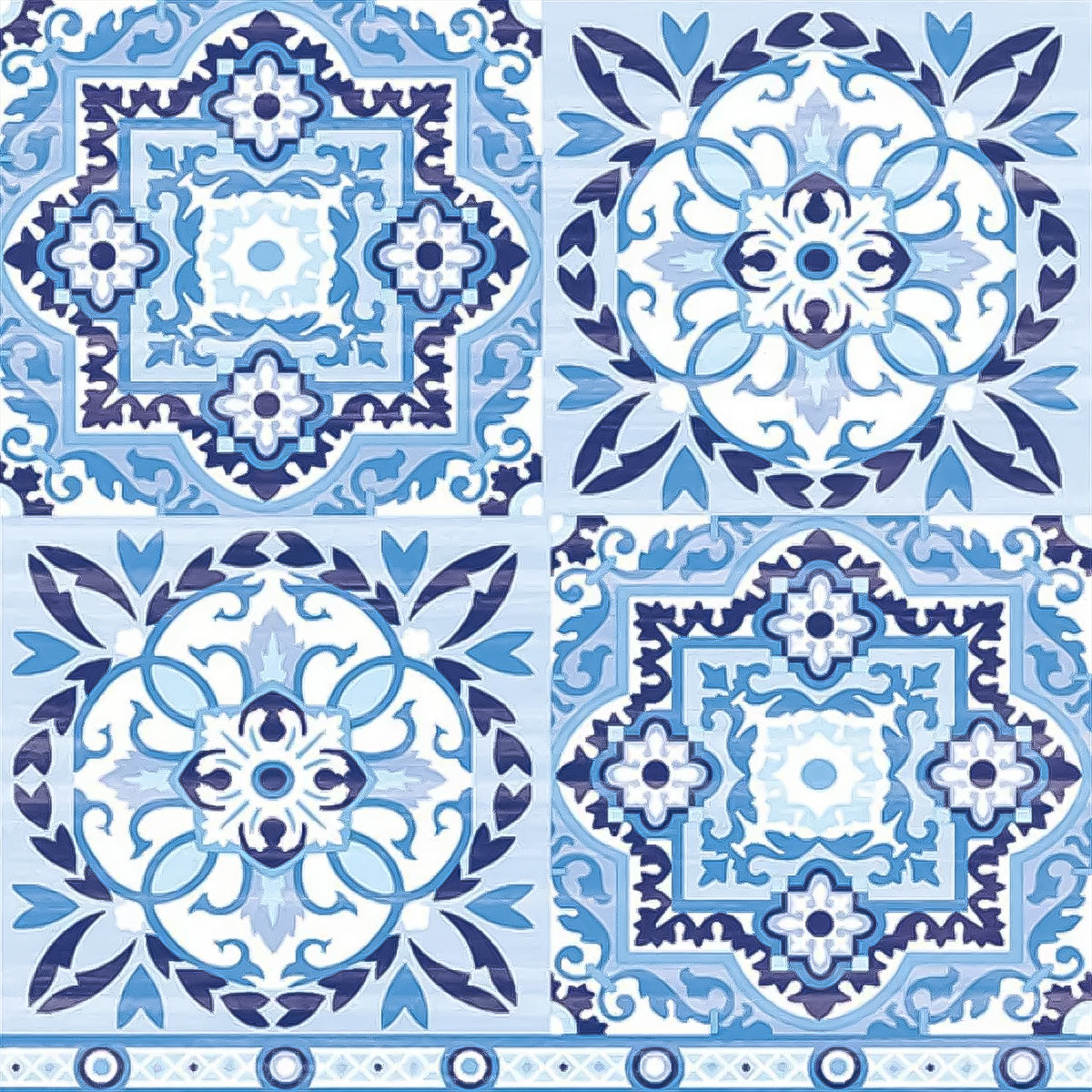 Guardanapo para Decoupage Ambiente 33x33cm com 2 Unidades - Azulejos Azuis 
