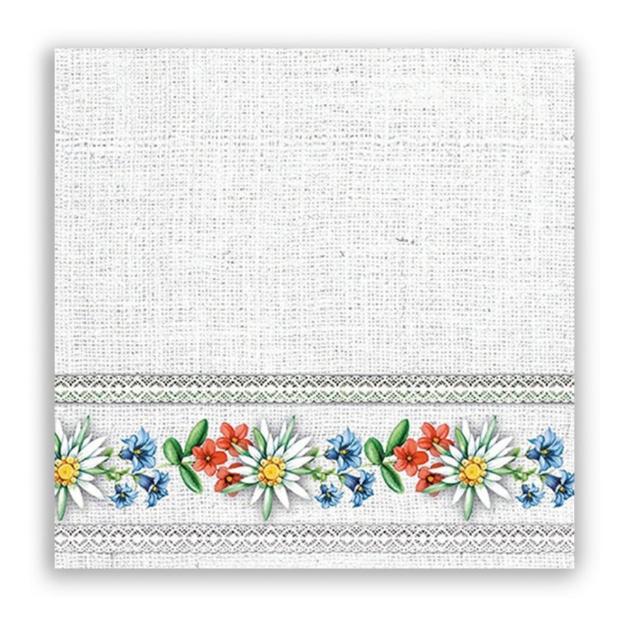 Guardanapo para Decoupage Ambiente 33x33cm com 2 Unidades - Flor da Baviera