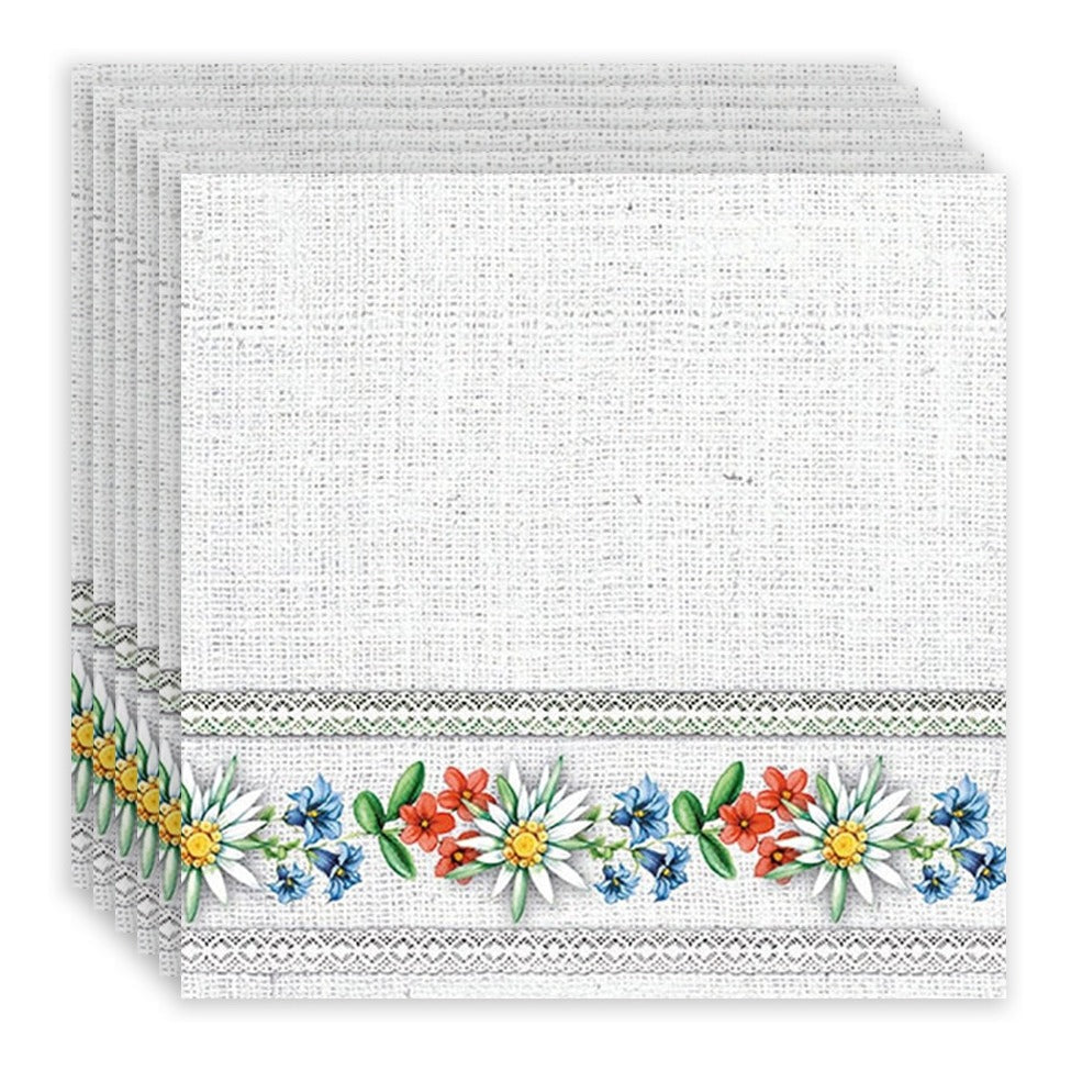Guardanapo para Decoupage Ambiente 33x33cm com 2 Unidades - Flor da Baviera