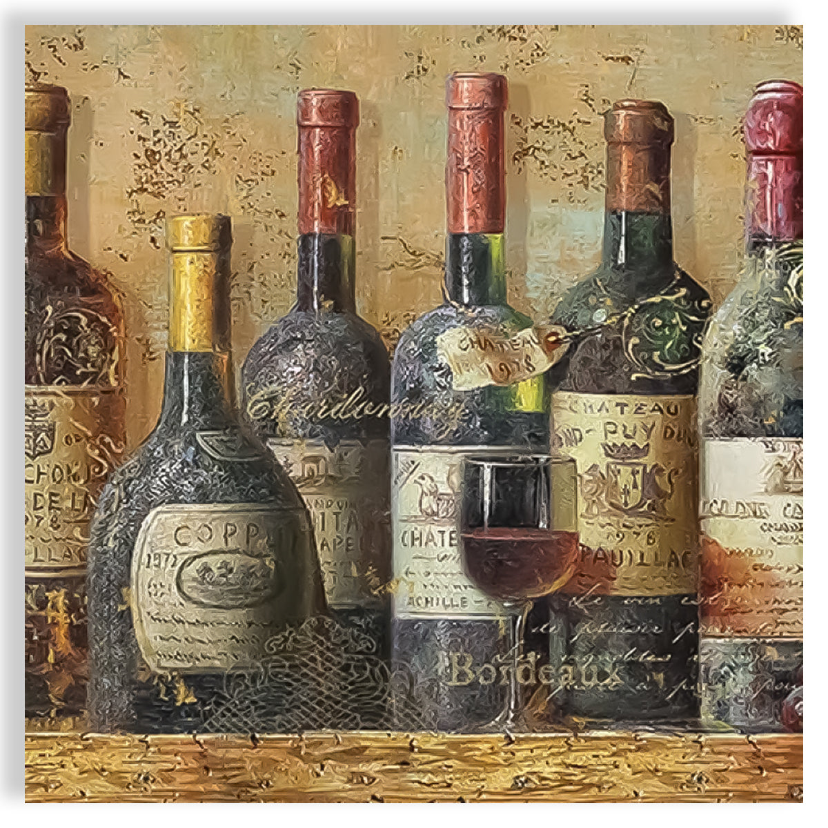 Guardanapo para Decoupage Ambiente 33x33cm com 2 Unidades - Garrafa de Vinho