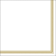 Guardanapo para Decoupage Ambiente 33x33cm com 2 Unidades - Lea Branco Dourado