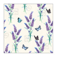 Guardanapo para Decoupage Ambiente 33x33cm com 2 Unidades - Lavanda com Amor Creme