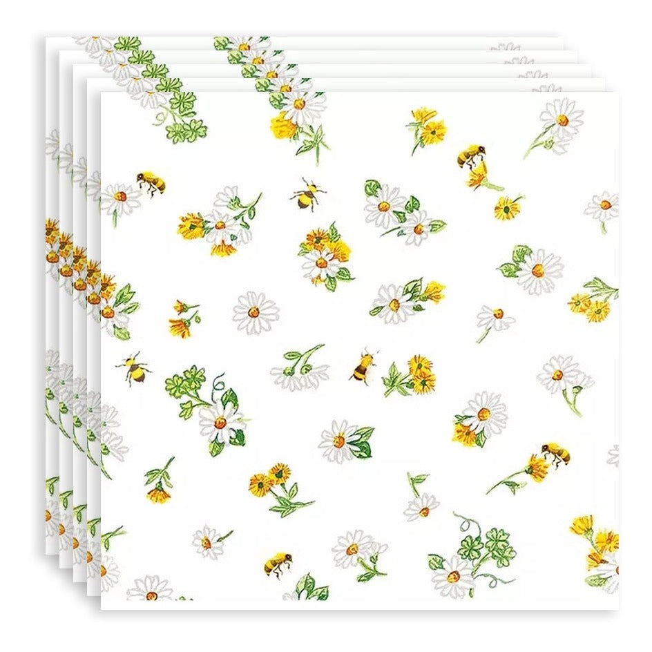 Guardanapo para Decoupage Ambiente 33x33cm com 2 Unidades - Margaridas por Toda Parte