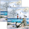 Guardanapo para Decoupage Ambiente 33x33cm com 2 Unidades - Âncora & Gaivotas