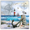 Guardanapo para Decoupage Ambiente 33x33cm com 2 Unidades - Âncora & Gaivotas
