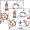 Guardanapo para Decoupage Ambiente 33x33cm com 2 Unidades - Itens Maritimos