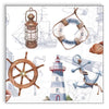 Guardanapo para Decoupage Ambiente 33x33cm com 2 Unidades - Itens Maritimos