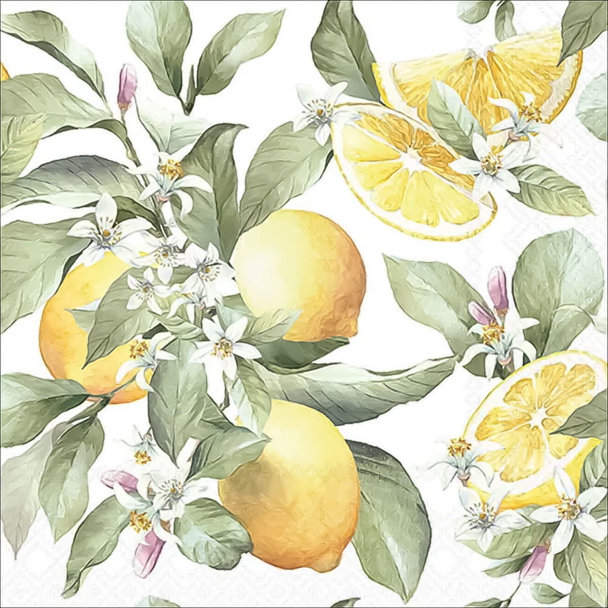 Guardanapo para Decoupage Ambiente 33x33cm com 2 Unidades - Limão no Galho