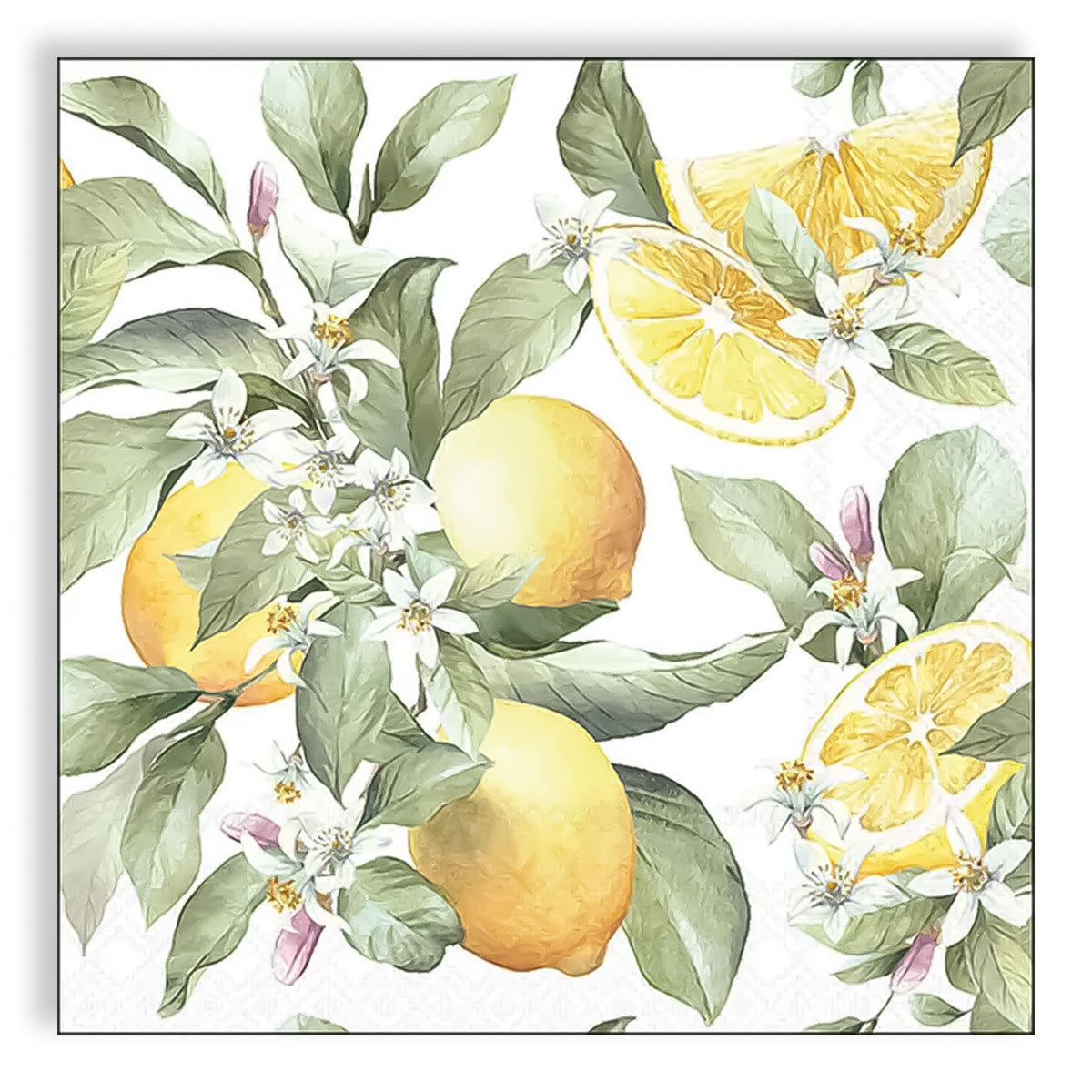 Guardanapo para Decoupage Ambiente 33x33cm com 2 Unidades - Limão no Galho