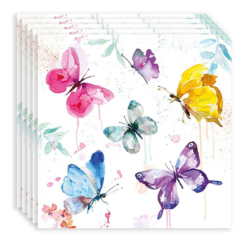 Guardanapo para Decoupage Ambiente 33x33cm com 2 Unidades - Coleção Borboleta Branca