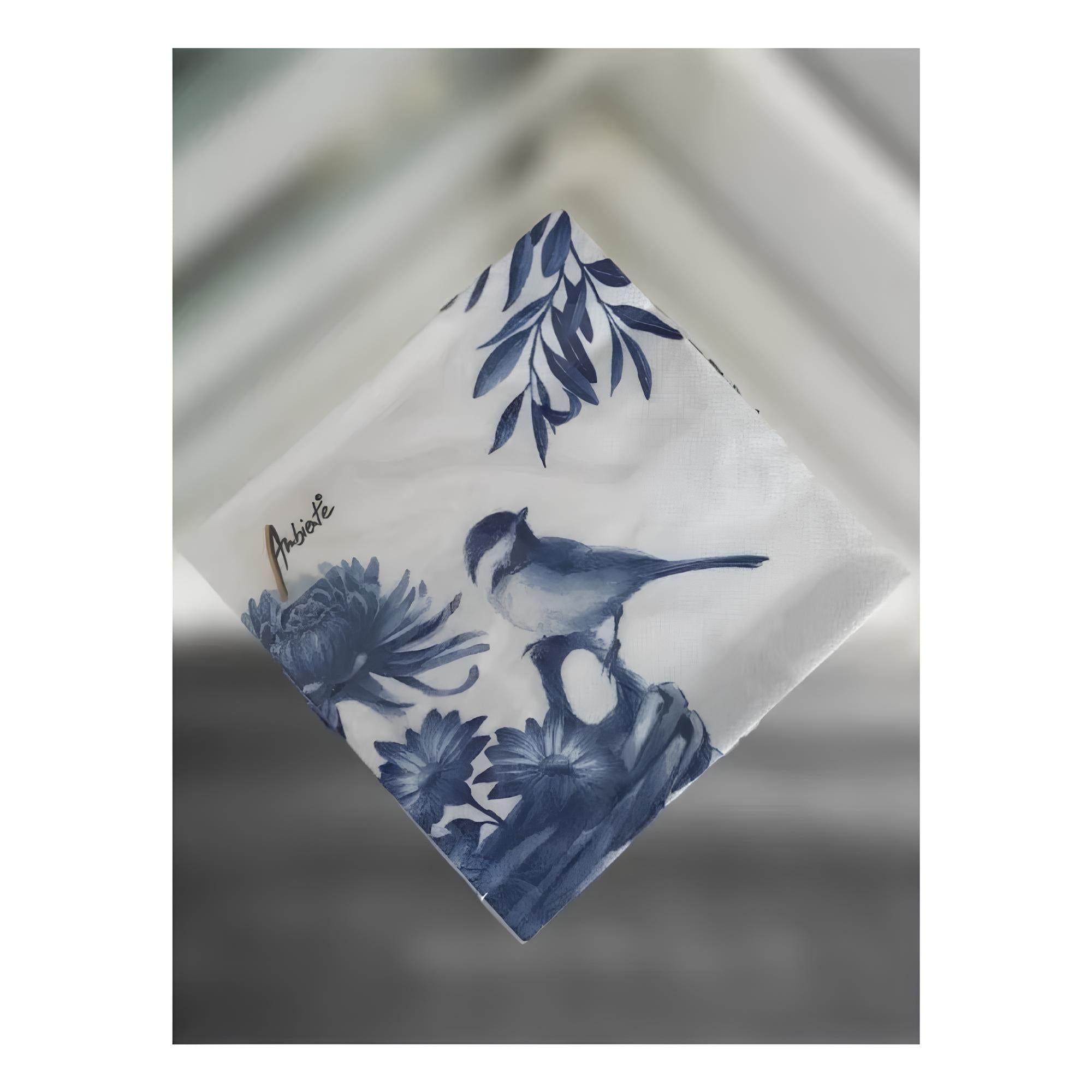 Guardanapo para Decoupage Ambiente 33x33cm com 2 Unidades - Pássaro Azul